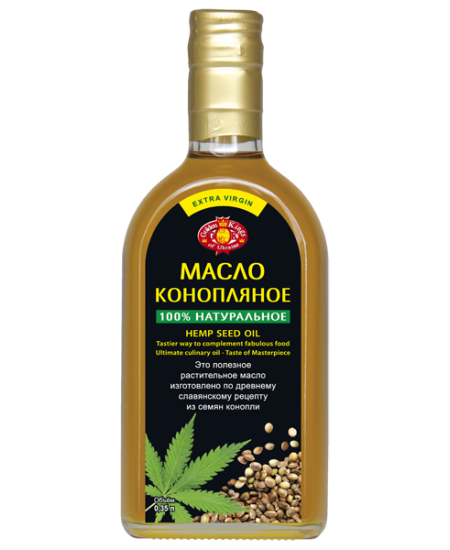 Конопляное Масло Golden Kings нерафинированное 350мл в стекле